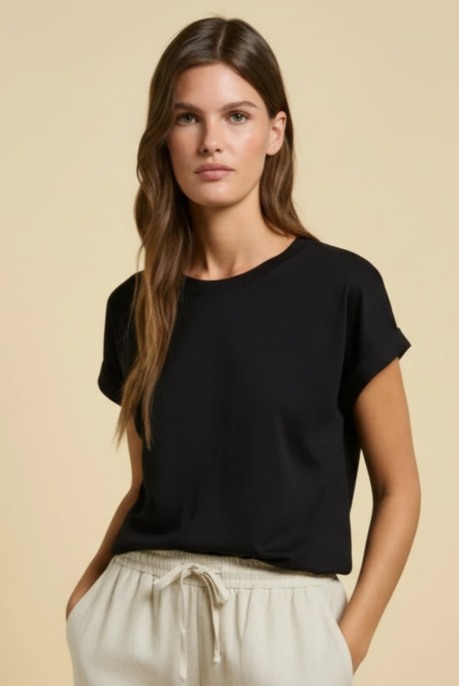 Little Lies Rhodes Tee Black