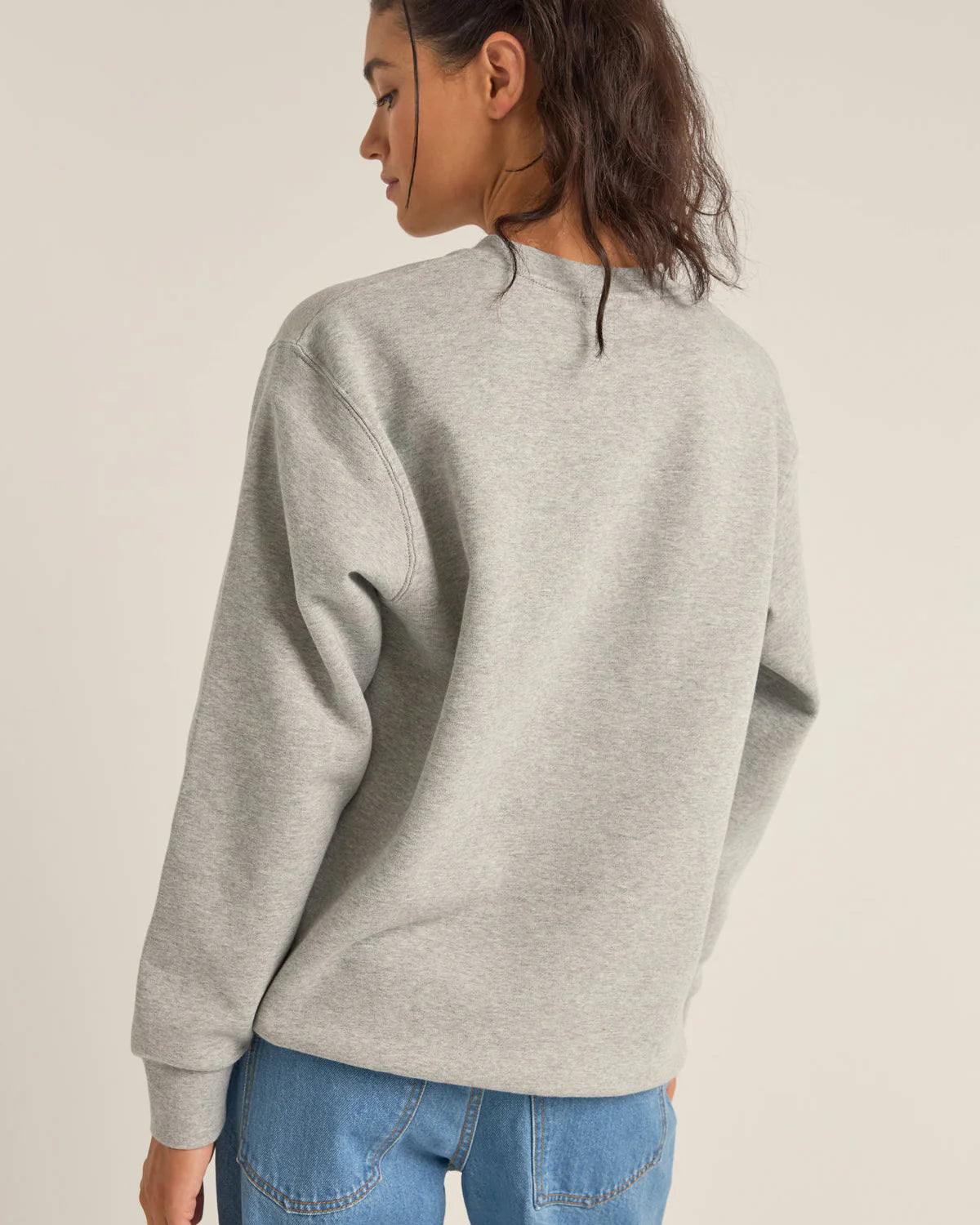 Rhythm Flagship Boyfriend Fleece Crew Grey Heather