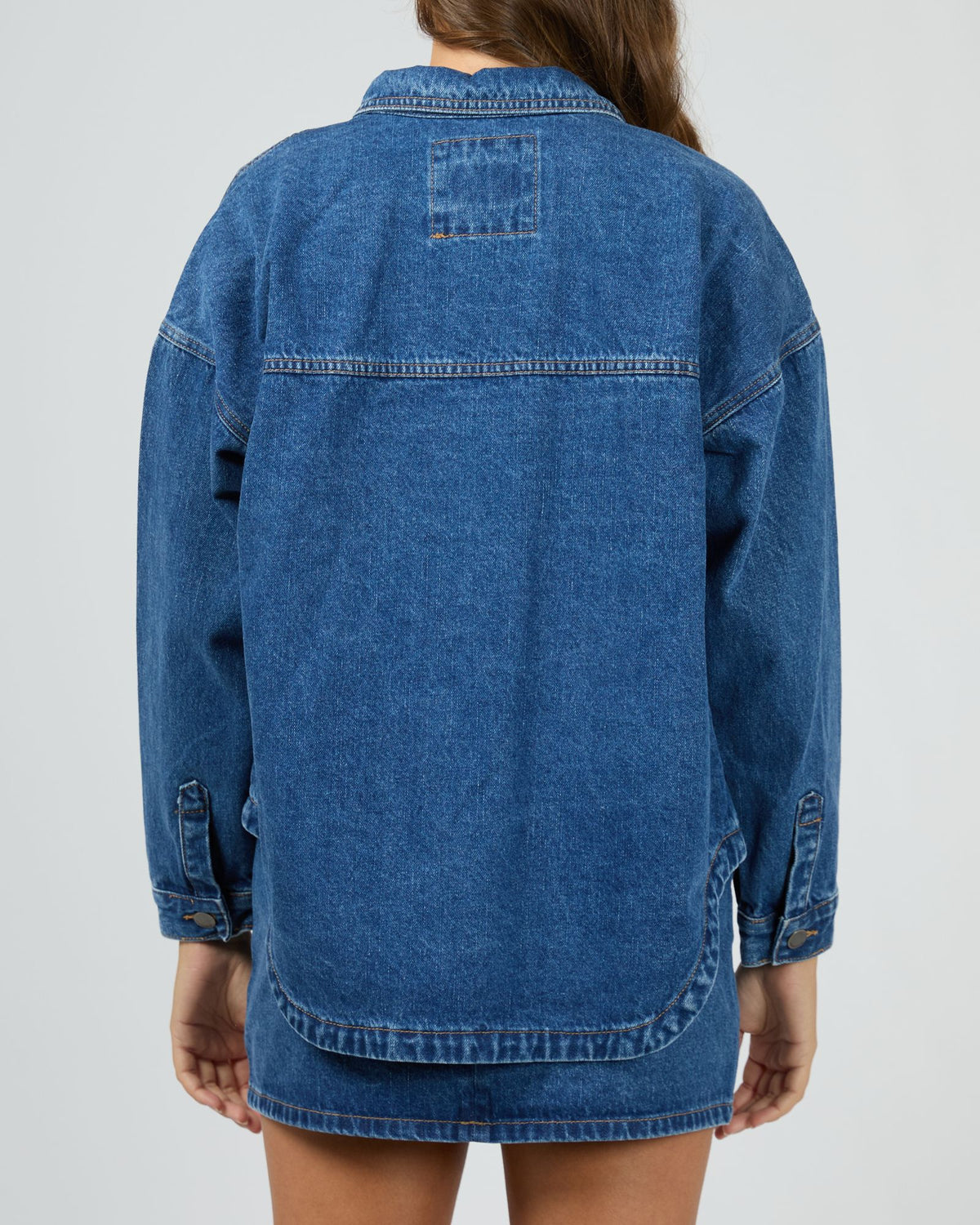 All About Eve Dale Shacket Heritage Blue
