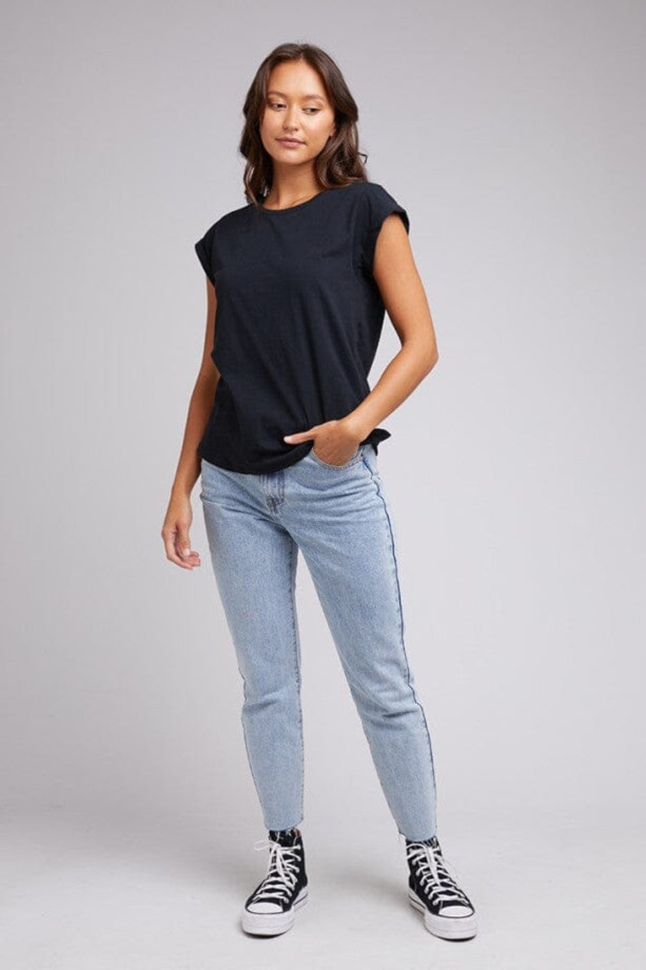 Silent Theory Lucy Turnback Tee Black