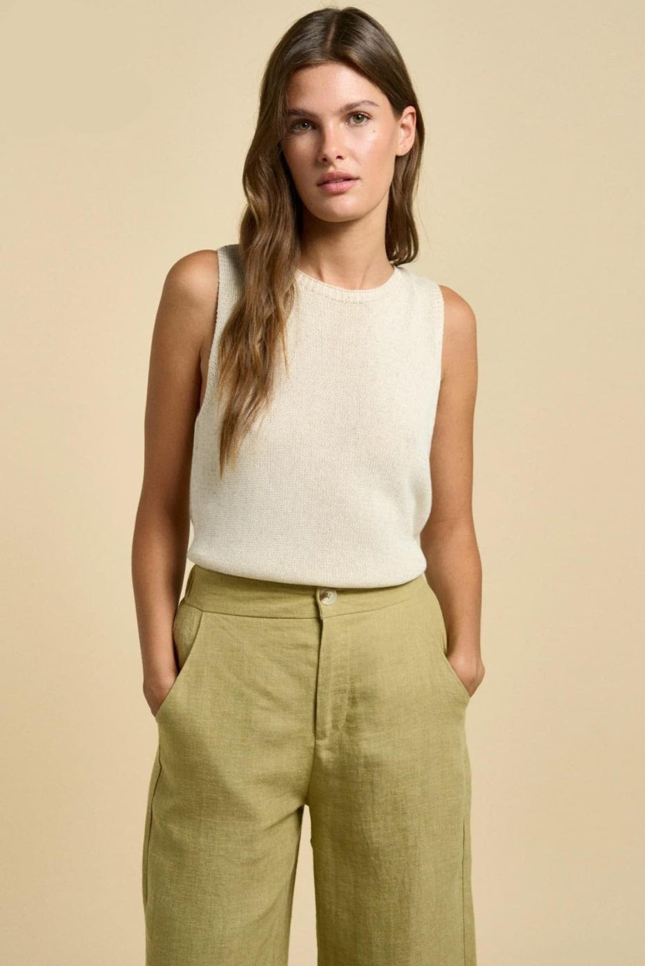 Little Lies Spring Tank Natural