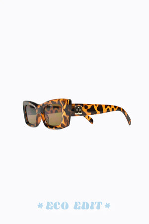 Peta + Jain Kaos Rectangle Sunglasses Tortoise & Brown