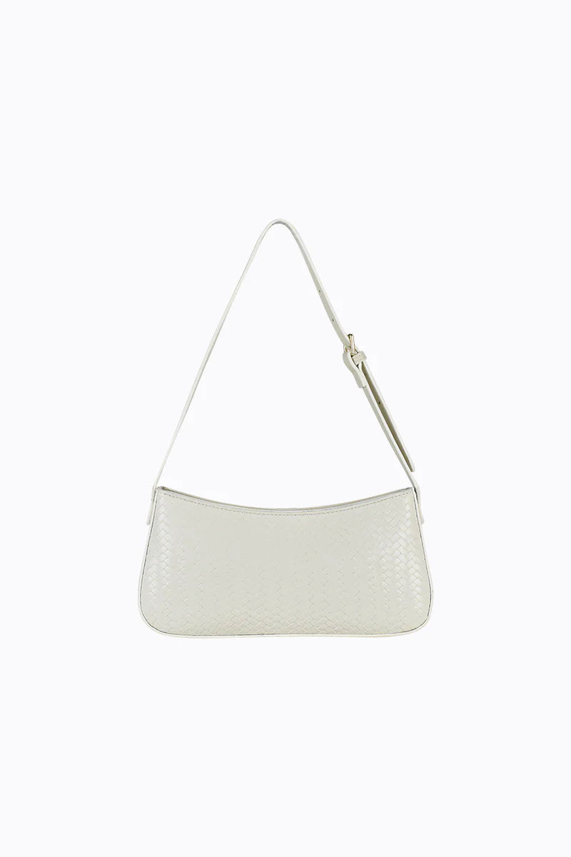 Peta + Jain Smooch Convertible Shoulder Bag White Weave Gold