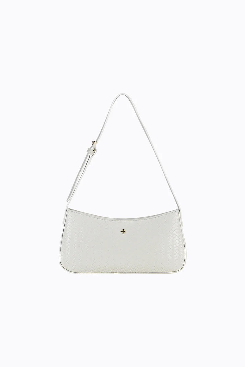 Peta + Jain Smooch Convertible Shoulder Bag White Weave Gold