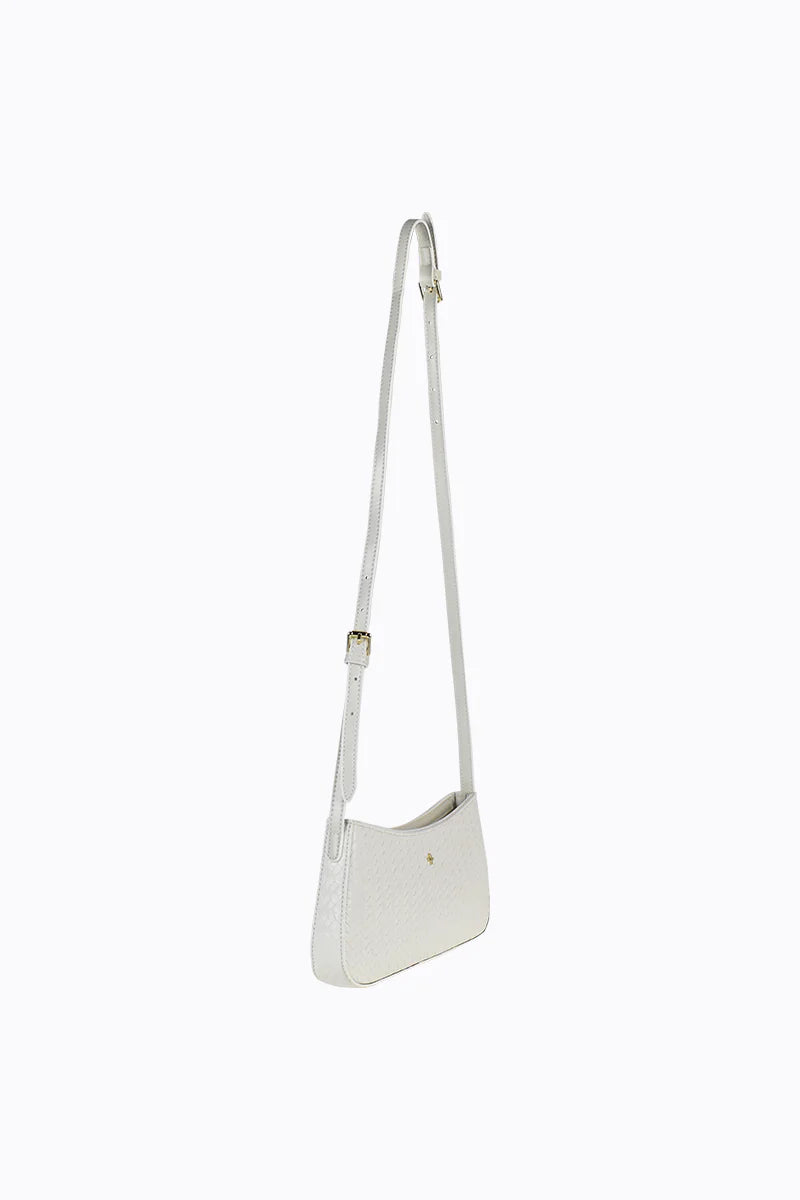 Peta + Jain Smooch Convertible Shoulder Bag White Weave Gold