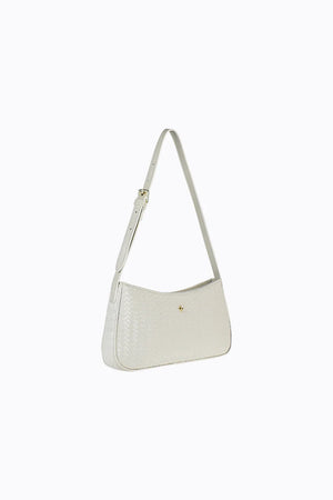 Peta + Jain Smooch Convertible Shoulder Bag White Weave Gold
