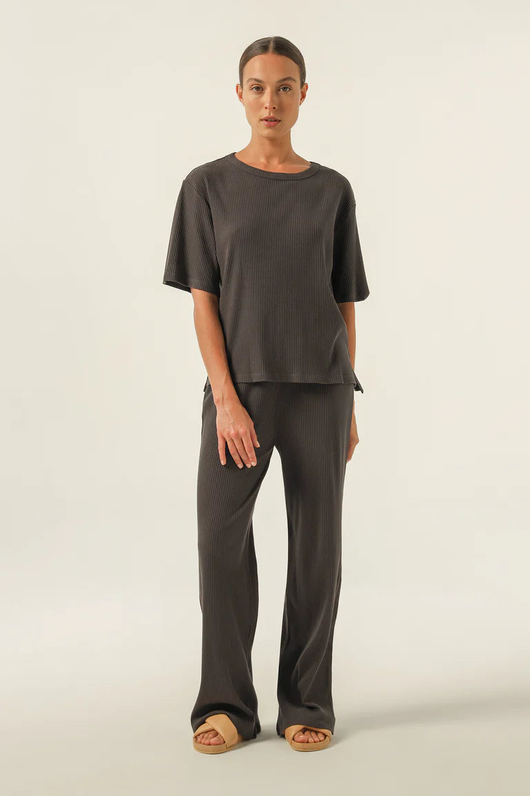 Nude Lucy Nude Lounge Ribbed Pant Coal