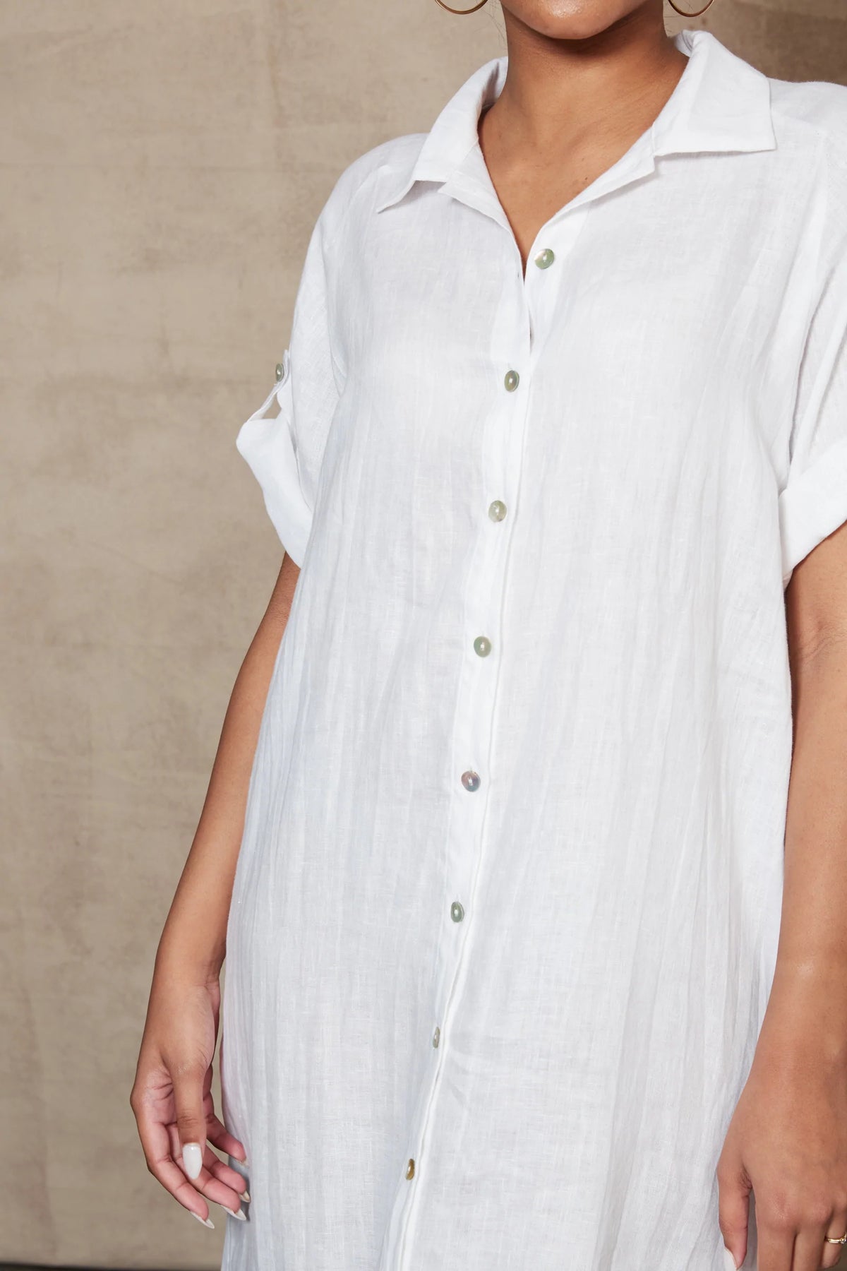 Eb & Ive Studio Shirt Dress Salt