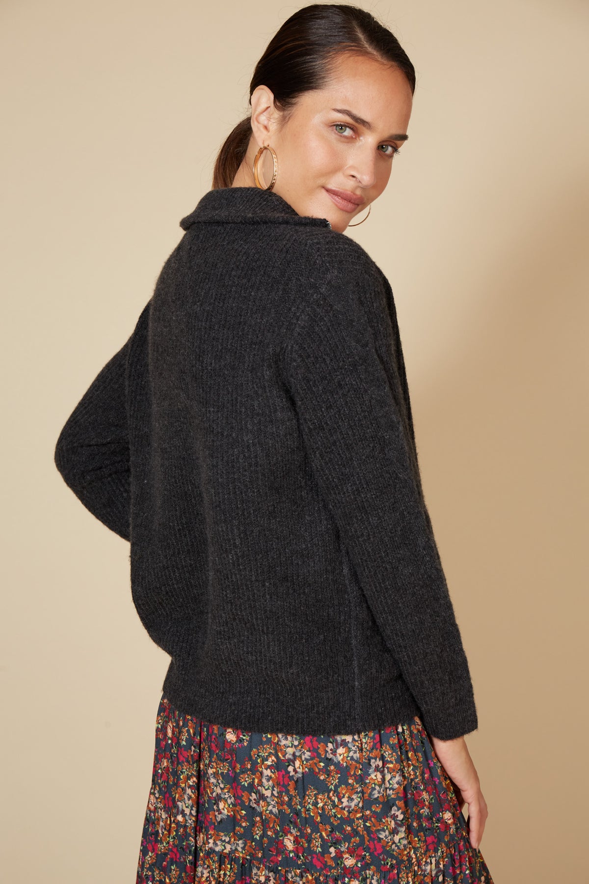 Eb & Ive Kinsella Zip Jumper Fossil