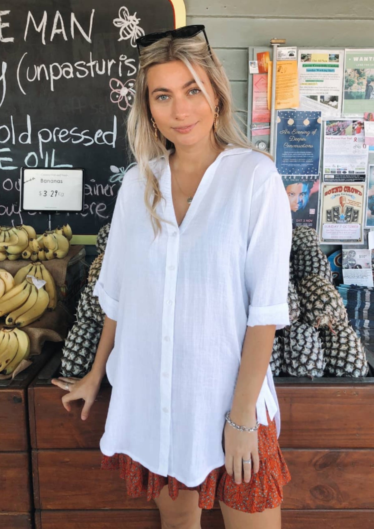 Mia Miss M Shirt/Dress White