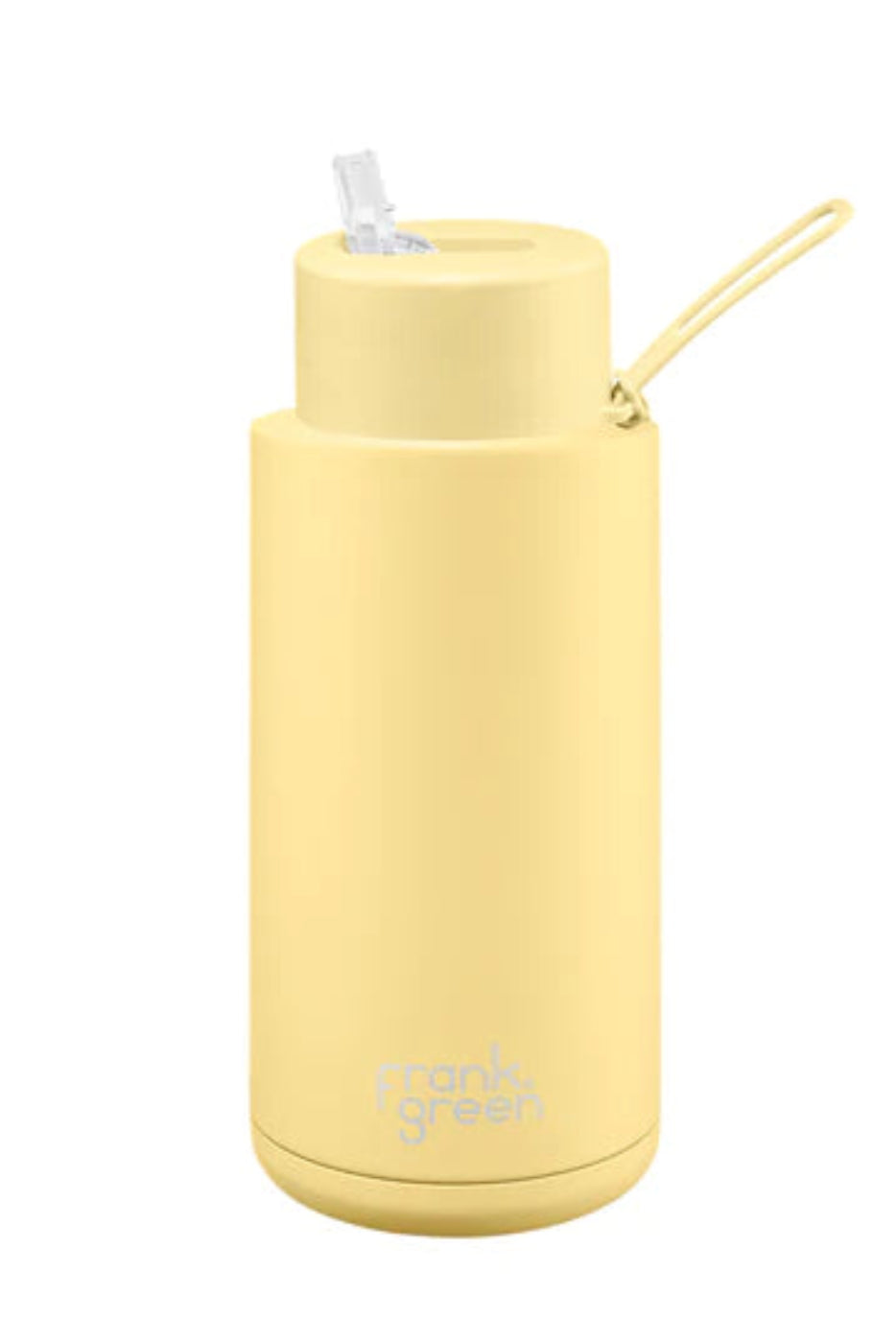 Frank Green 34oz S/S Ceramic Reusable Bottle Straw Lid Buttermilk