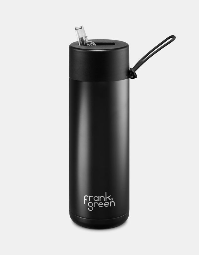 Frank Green 20oz S/S Ceramic Reusable Bottle Straw Lid Midnight
