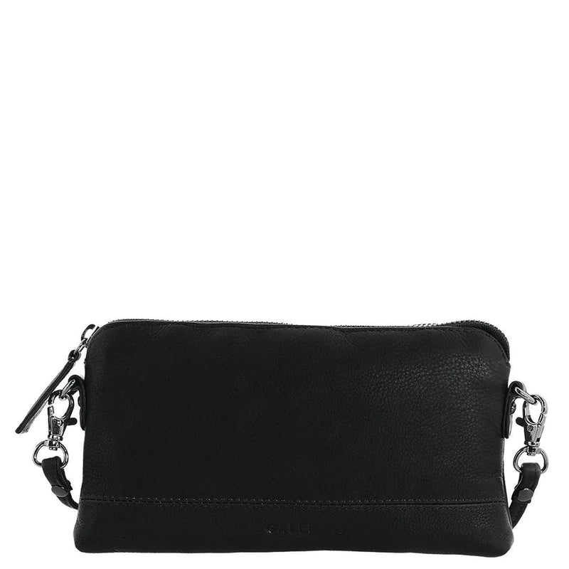 Gabee Kara Leather Bag with Strap Black