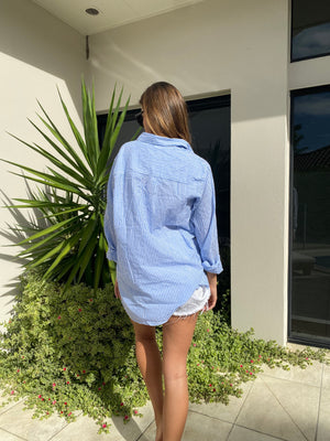 Dahlia & Sun Stripe Shirt Blue