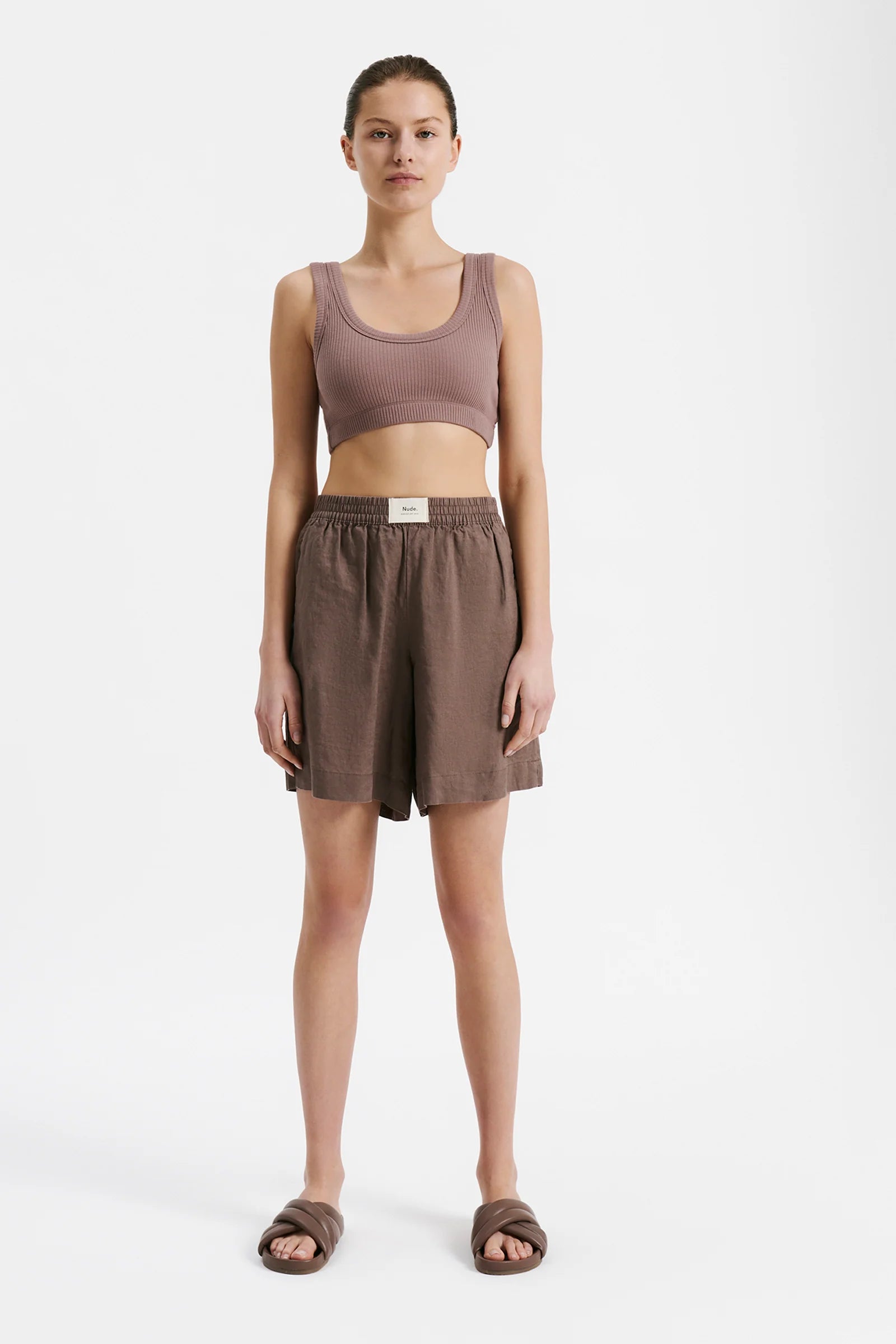 Nude Lucy Lounge Heritage Linen Short Soot