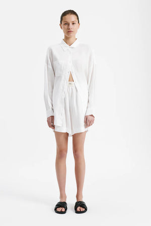 Nude Lucy Lounge Heritage Linen Shirt White