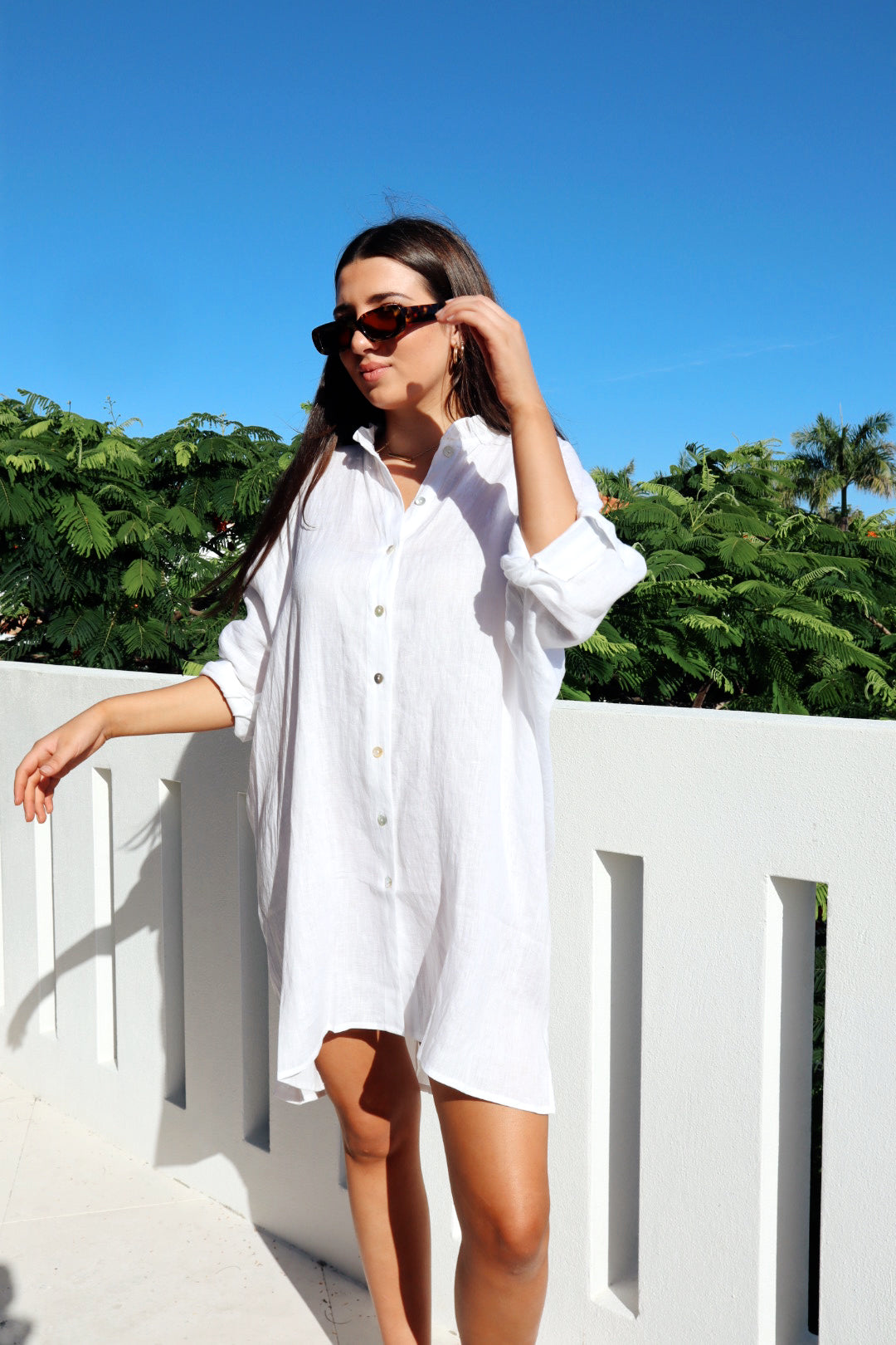 Eb & Ive Capella Frill Short Dress Salt