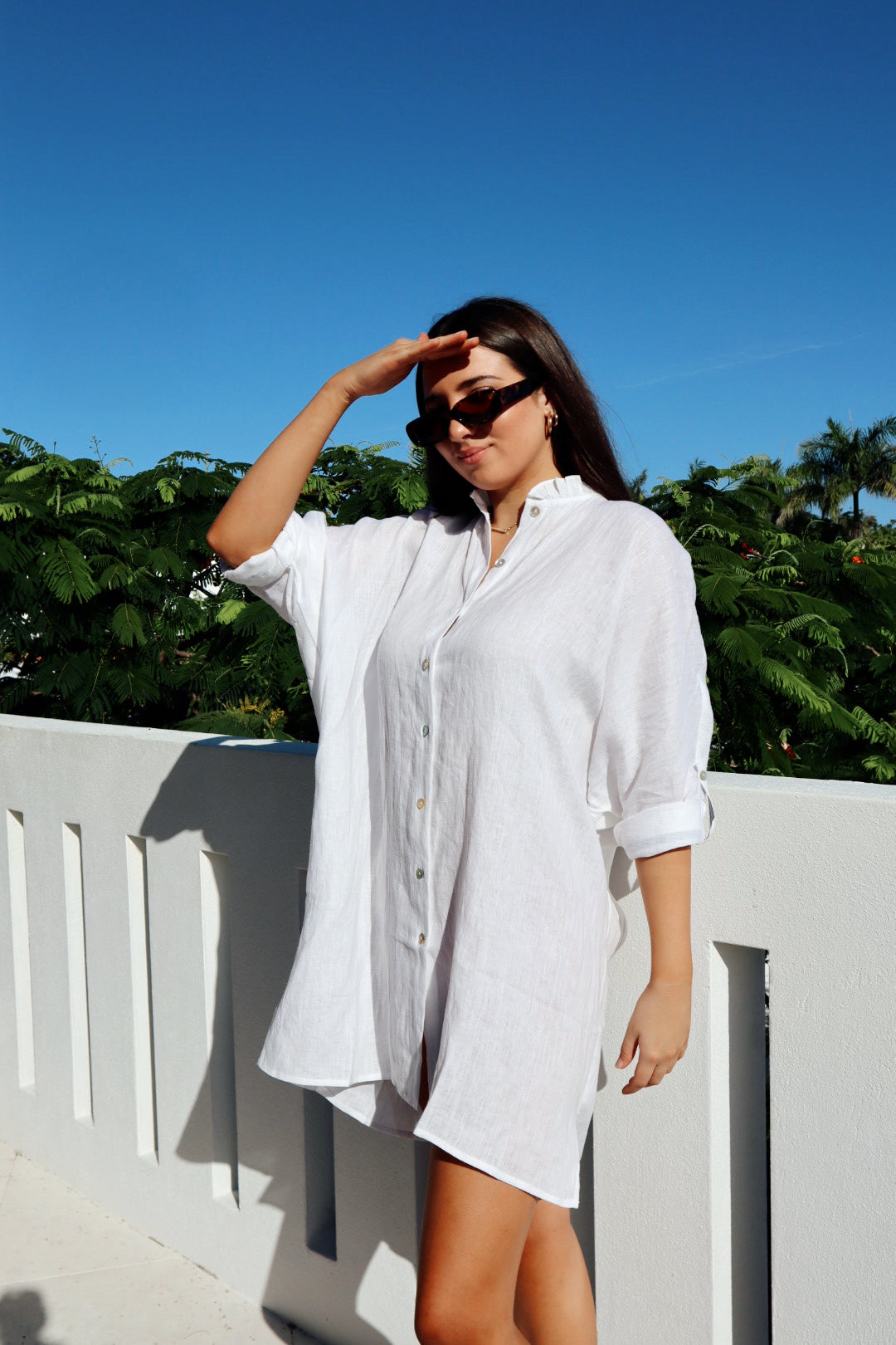 Eb & Ive Capella Frill Short Dress Salt