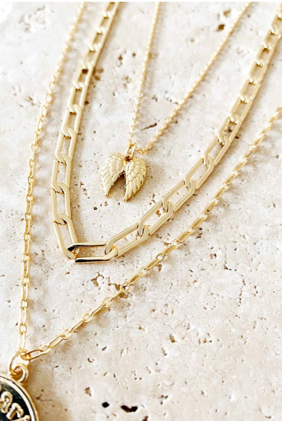 Angels Whisper Stella Twin Charm Layered Necklace