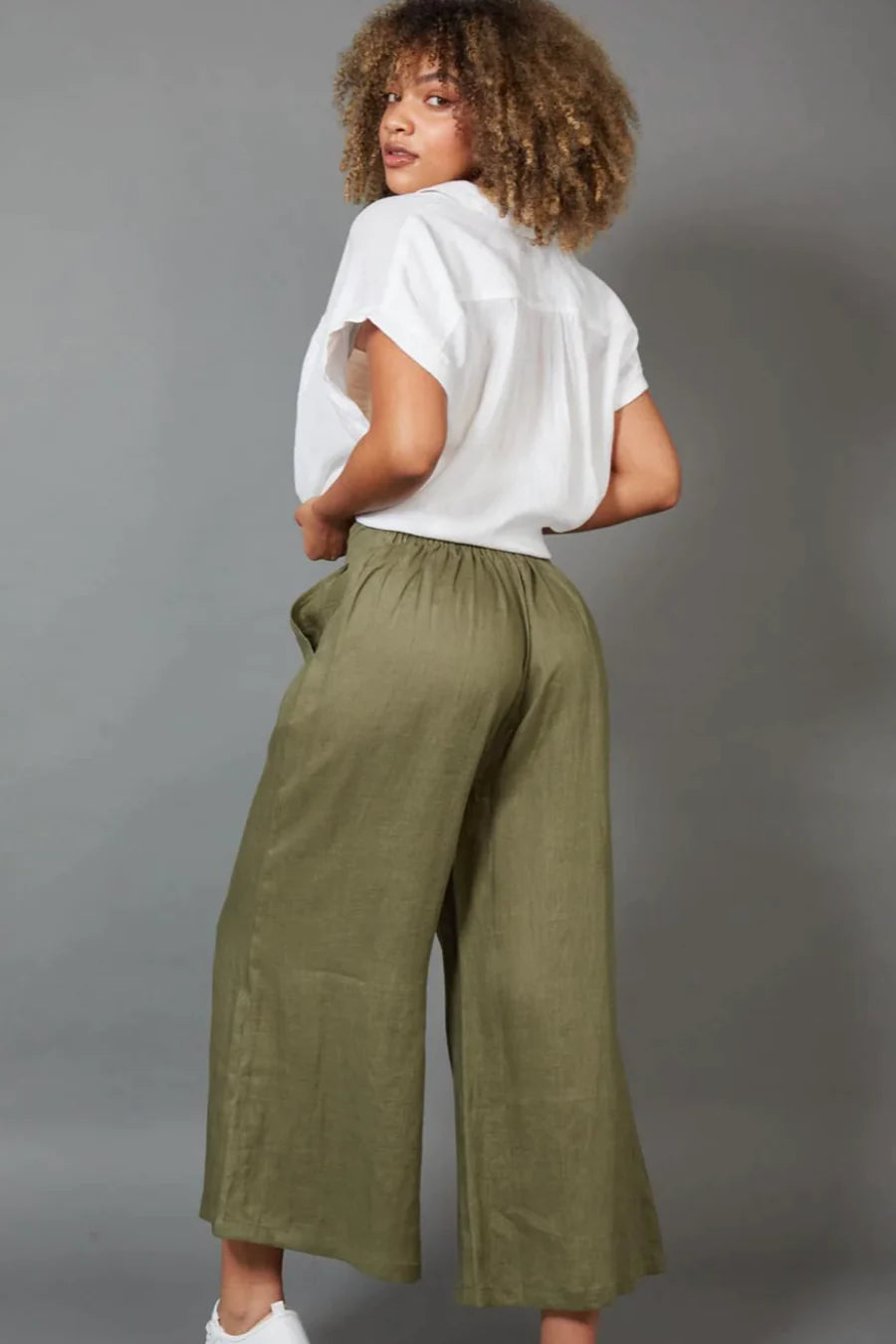 Eb & Ive Studio Crop Pant Khaki