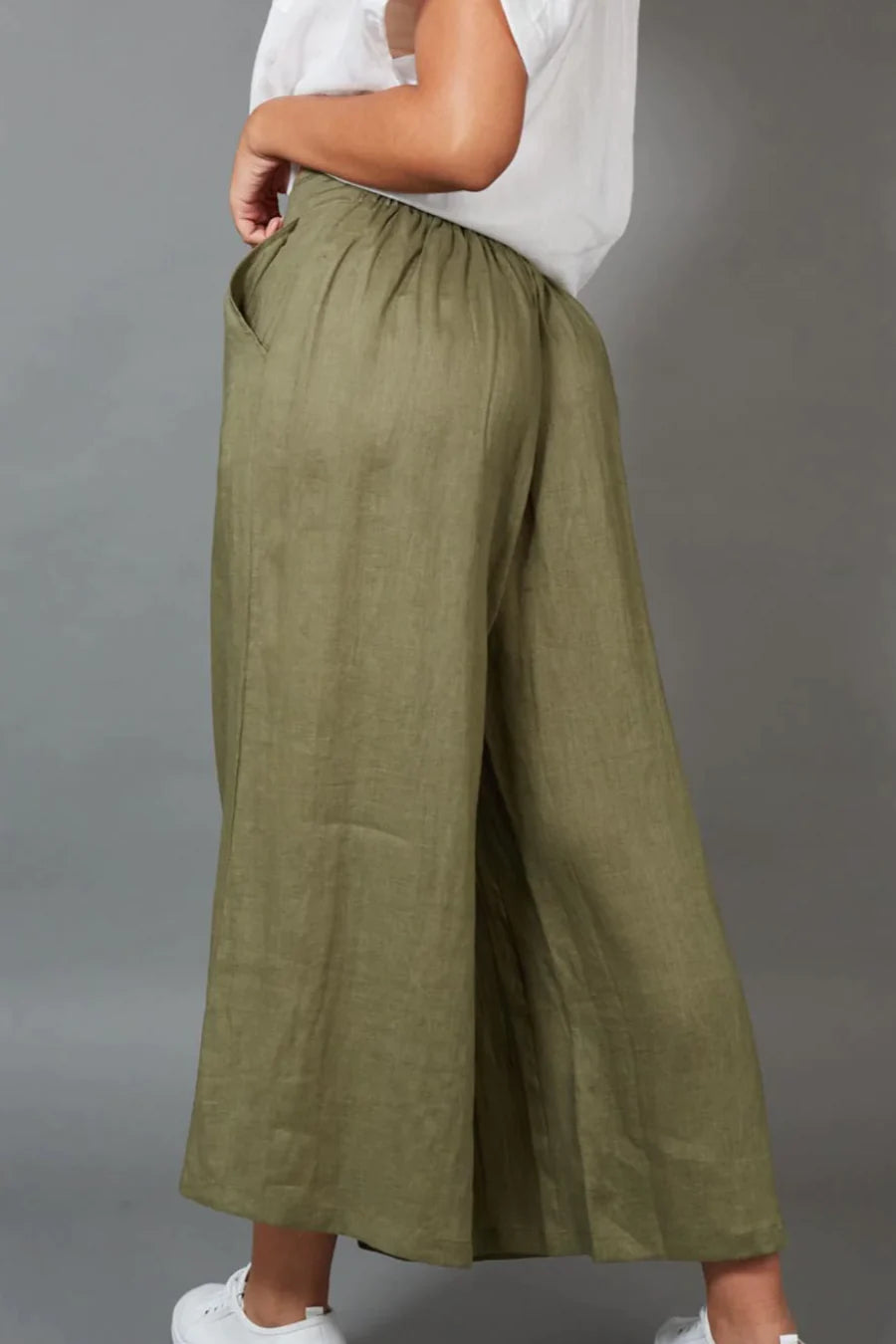 Eb & Ive Studio Crop Pant Khaki