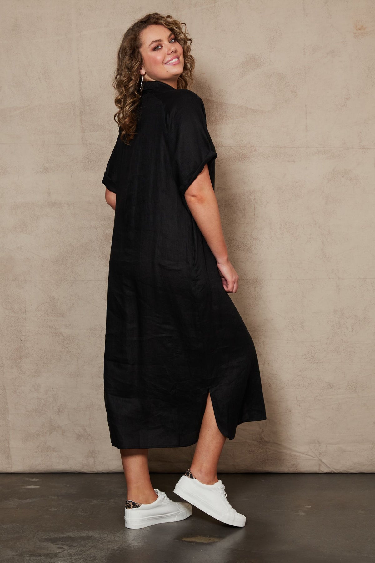 Eb & Ive Studio Shirt Dress Ebony