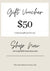 Goddess Instore Gift Card - Instore Use $50