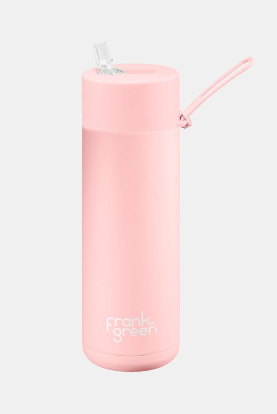 Frank Green 20oz S/S Ceramic Reusable Bottle Straw Lid Blushed