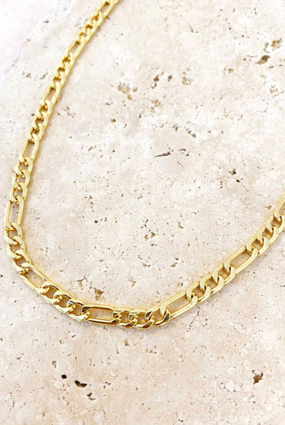 Angels Whisper Maje Figaro Gold Plated Necklace Gold