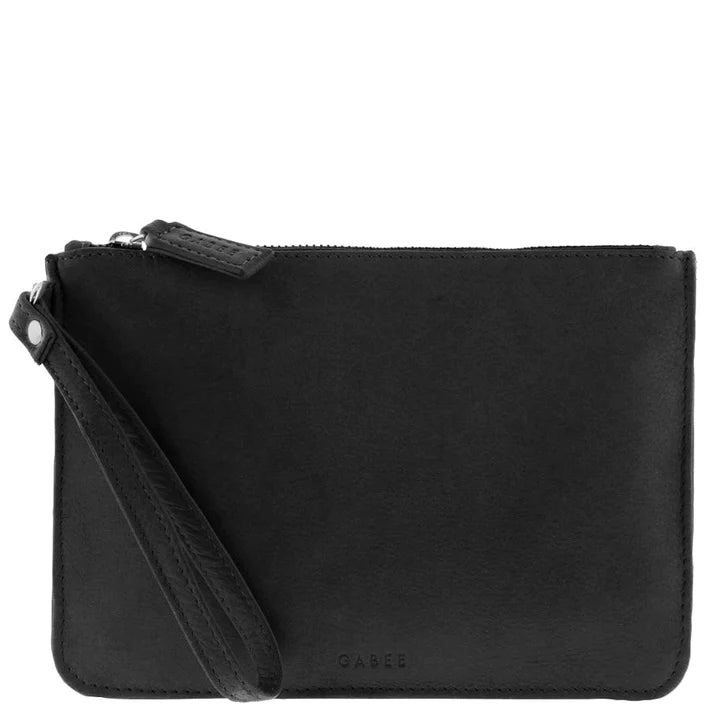 Gabee Queens Leather Clutch Taupe